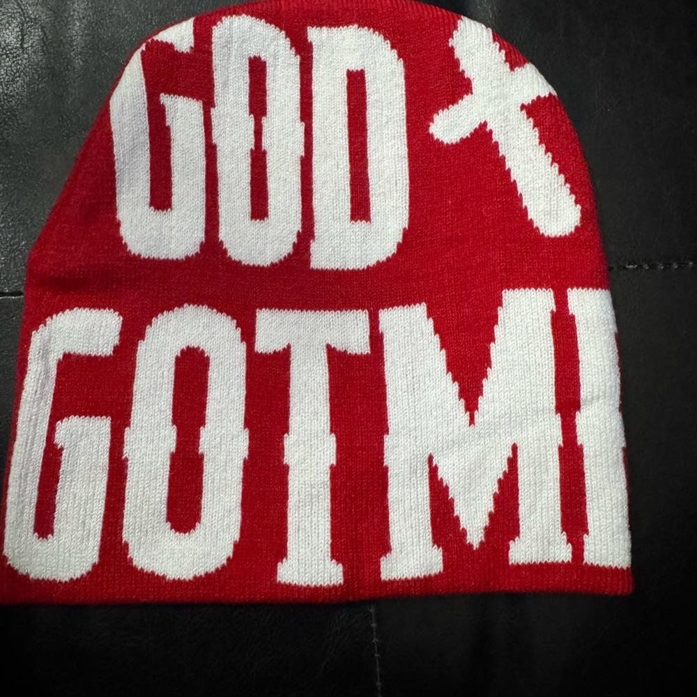 Red and White Beanie
